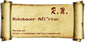 Rokobauer Márton névjegykártya