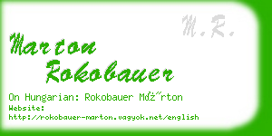 marton rokobauer business card
